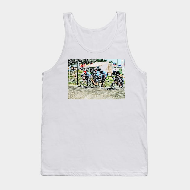 bmx race racing racer rad dad daddy  old school vintage Tank Top by rickylabellevie